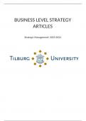 Samenvatting artikelen/ Summary Articles -  Business Level Strategy  (325079-M-6)