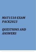 Precalculus Mathematics A(MAT1510 Exam pack 2023)