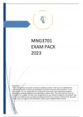 MNG3701 EXAM PACK 2023 