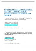 HESI PN EXIT V3 EXAM 140 QUESTIONS AND 100% CORRECT ANSWERS GRADED A+ GUARANTEED 2023 / 2024 VERSION