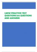     LMSW PRACTICE TEST  QUESTIONS/213 QUESTIONS  AND ANSWER