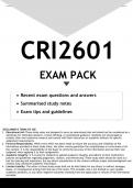 CRI2601 EXAM PACK 2023 - DISTINCTION GUARANTEED