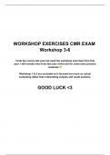 CMR Workshop exercises + answers