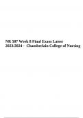 NR 507 Final Exam Latest 2023/2024 Chamberlain College of Nursing