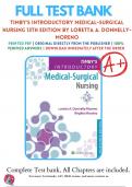 Test Bank For Timby's Introductory Medical-Surgical Nursing 13th Edition By Loretta A. Donnelly-Moreno; Brigitte Moseley 9781975172237 Chapter 1-72 Complete Guide 