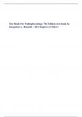 Test Bank For Pathophysiology 7th Edition test bank by Jacquelyn L. Banasik - All Chapters (1-54)|A+ULTIMATE GUIDE2023