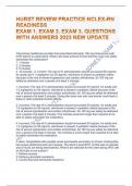 HURST REVIEW PRACTICE NCLEX-RN READINESS EXAM 1-3, QUESTIONS WITH ANSWERS 2023 LATEST UPDATE