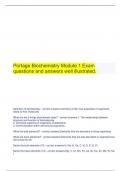  Portage Biochemistry Module 1 Exam questions and answers well illustrated.