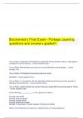  Biochemistry Final Exam - Portage Learning questions and answers graded+.