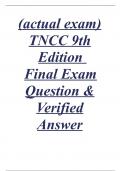  (actual exam) TNCC 9th Edition Final Exam Question & Verified Answer 2023/2024
