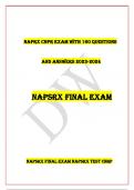NAPRx CNPR Exam WITH 160 Questions and Answers 2023-