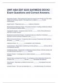  UWF ABA EDF 6225 SAFMEDS DECK2 Exam Questions and Correct Answers.