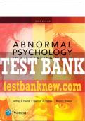 Test Bank For Abnormal Psychology in a Changing World 10th Edition All Chapters - 9780135863701