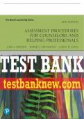 Test Bank For Assessment Procedures for Counselors and Helping Professionals 9th Edition All Chapters - 9780136912088