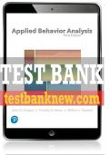 Test Bank For Applied Behavior Analysis 3rd Edition All Chapters - 9780134752556