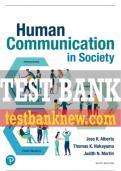 Test Bank For Human Communication in Society 6th Edition All Chapters - 9780136863878