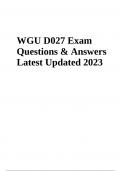 Exam Questions & Answers Latest Updated 2023