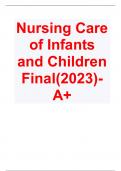 Nursing Care of Infants and Children Final(2023)-A+