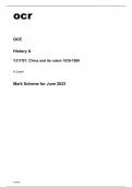 ocr A Level History A Y317-01 Mark Scheme June2023.