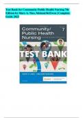 Test Bank For Community Public Health Nursing 7th Edition by Mary A. Nies, Melanie McEwen | Complete Guide 2023| All chapters