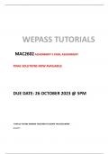 MAC2602 ASSIGNMENT 5 SOLUTIONS NOW AVAILABILE 