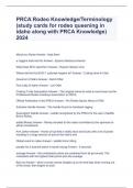 PRCA Rodeo Knowledge/Terminology (study cards for rodeo queening in idaho along with PRCA Knowledge) 2024
