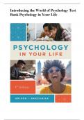 Introducing the World of Psychology Test Bank Psychology in Your Life