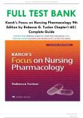 Test Bank for Karch’s Focus on Nursing Pharmacology 9th Edition by Rebecca G. Tucker Chapter 1-60| Complete Guide