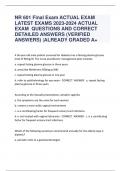 NR 601 Final Exam ACTUAL EXAM  LATEST EXAMS 2023-2024 ACTUAL  EXAM QUESTIONS AND CORRECT  DETAILED ANSWERS (VERIFIED  ANSWERS) |ALREADY GRADED A+NR