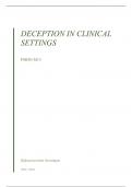 Deception in Clinical Settings 