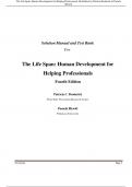 TEST BANK for The Life Span: Human Development for Helping Professionals  4th Edition by Patricia Broderick & Pamela Blewitt All Chapters A+