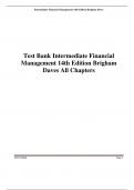 TEST BANK for Intermediate Financial Management 14th Edition Brigham Daves ISBN 9780357516782 All Chapters A+