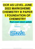 OCR AS LEVEL JUNE 2022 MARKSHEME CHEMISTRY B PAPER 1 FOUNDATION OF CHEMISTRY