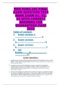 MED SURG 201 FINAL EXAM QUESTION TEST BANK EXAM V1, V2, V3 WITH CORRECT ANSWERS FOR GUARANTEED PASS 2023