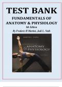Test Bank for Fundamentals of Anatomy & Physiology, 8th Edition, Martini