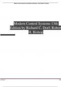SOLUTIONS MANUAL for Modern Control Systems 13th Edition by Richard C. Dorf; Robert H. Bishop. All 13 Chapters. A+
