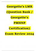 Georgette's LMR (Question Bank /Georgette's PMHNP Certification) ExamReview2024