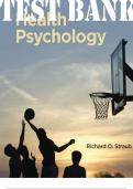 TEST BANK for Health Psychology: A Biopsychosocial Approach 6th Edition, by Richard Straub ISBN13: 9781319169817 (All 15 Chapters).