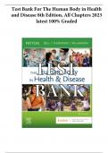 Test Bank For The Human Body in Health and Disease 8th Edition | All Chapters | COMPLETE A+ GUIDE