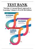 Test Bank For Nursing A Concept-Based Approach to Learning, Volume I, II & III, 4th Edition  (Pearson Education, 2023), Modules 1-51 + Chapters 1-16 | A+ ULTIMATE GUIDE 2023