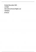 October/November 2023 LCP4807 International Human Rights Law 100 Marks 24 Hours