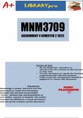 MNM3709 Assignment 4 (COMPLETE ANSWERS) Semester 2 2023 - DUE 6 November 2023