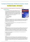 Pathophysiology 7th Edition Jacquelyn L. Banasik Test Bank | Complete Tb