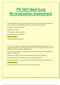 PN VATI Med-Surg  Re-evaluation Assessment; All Correct & Graded A