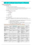 NR 341  CRITICAL CARE EXAM 2 REVIEW CORRECTLY ANSWERED / LATEST UPDATE VERSION / GRADED A+