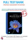Test Bank for Campbell Biology 12th Edition by Lisa Urry, Michael Cain, Steven Wasserman, Peter Minorsky, Rebecca Orr | 9780135188743 |2021-2022 | Chapters 1-56  | All Chapters with Answers and Rationals