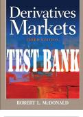 TEST BANK for Derivatives Markets 3rd Edition by Robert L. McDonald. ISBN 9780133468786.