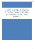 Solutions Manual for Linear Algebra A Modern Introduction 4th Edition by David Poole
