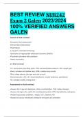  BEST REVIEW NUR242 Exam 2 Galen 2023/% VERIFIED ANSWERS