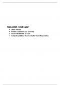 NSG 6005 Final Exam , (Version 2) NSG6005: ADVANCED PHARMACOLOGY, South University